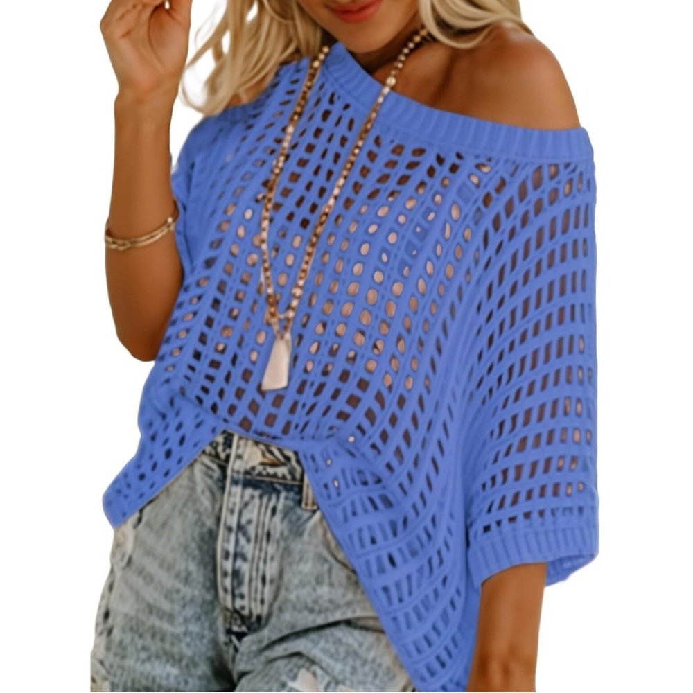 Women's Blue Knit Sweater